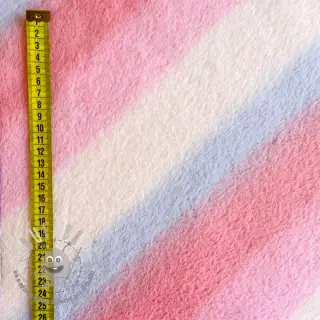 Pelliccia sintetica Rainbow diagonal stripe