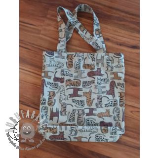 Tessuto decorativo Linenlook Cat wildlife art
