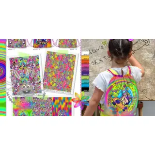 Tessuto decorativo KIDS BACKPACK Supergirl PANEL