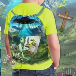 Tessuto decorativo KIDS BACKPACK Alien my friend PANEL