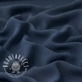 Viscosa con lino CRINCLE navy