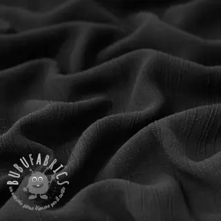 Viscosa con lino CRINCLE black