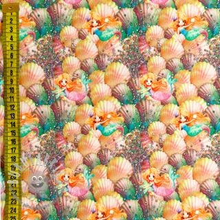 Jersey Shimmer mermaid gold digital print
