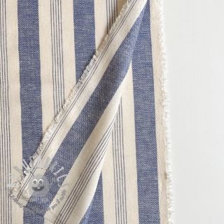 Lino YARN DYED BIG Stripe blue