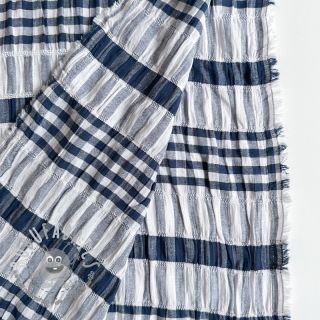 Tessuto di cotone YARN DYED Stripe navy
