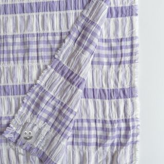 Tessuto di cotone YARN DYED Stripe lilac