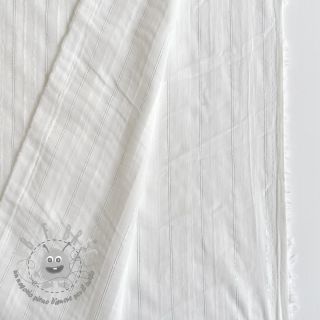 Tessuto di cotone VOILE LUREX Stripe white