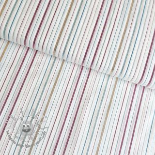 Tessuto di cotone LUREX stripes white