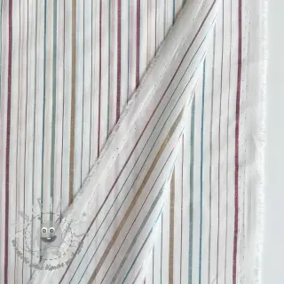 Tessuto di cotone LUREX stripes white
