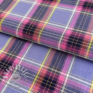 Tessuto di cotone YARN DYED LUREX Check purple
