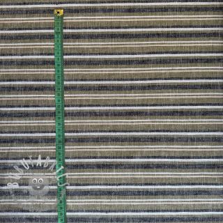 Lino YARN DYED Stripe green