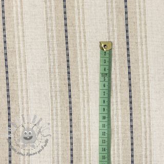 Viscosa con lino Stripe navy