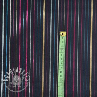 Tessuto di cotone LUREX stripes navy