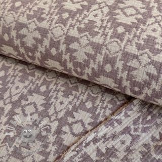 Mussola/Doppia garza JACQUARD Aztec aubergine