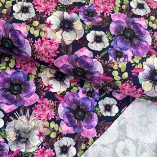 Felpa Violetta flower digital print