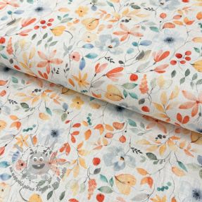 Lino con cotone Pretty florals deisgn D digital print