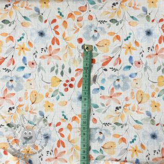 Lino con cotone Pretty florals deisgn D digital print