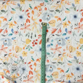 Lino con cotone Pretty florals deisgn D digital print