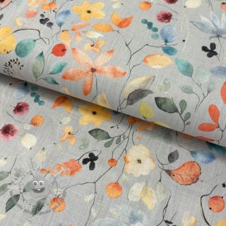Lino con cotone Pretty florals deisgn B digital print