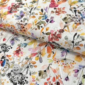 Lino con cotone Pretty florals deisgn A digital print