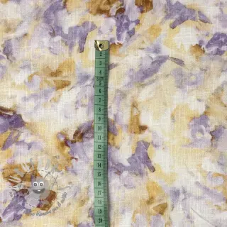 Lino con cotone Abstract aquarel smudge digital print