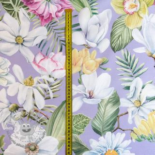 Tessuto decorativo Genoveva flower lila digital print