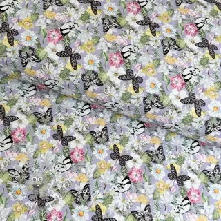 Tessuto decorativo Genoveva butterfly lila digital print