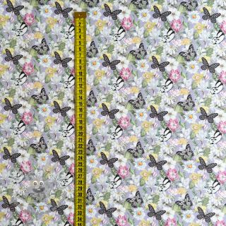 Tessuto decorativo Genoveva butterfly lila digital print