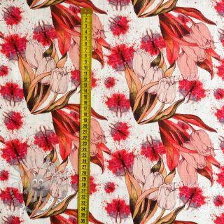 Viscosa con lino Tulips digital print