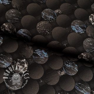 Jersey Boucle brown digital print