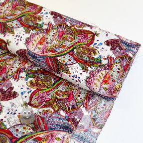 Viscosa RAYON POPLIN Fantasy floral design E digital print