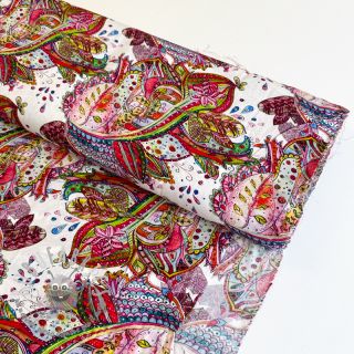 Viscosa RAYON POPLIN Fantasy floral design E digital print