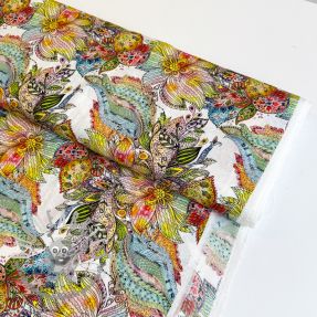 Viscosa RAYON POPLIN Fantasy floral design A digital print
