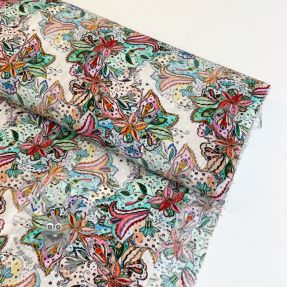 Viscosa RAYON POPLIN Fantasy floral design D digital print