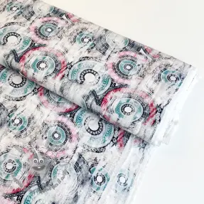 Viscosa RAYON POPLIN Patchwork pattern design B digital print
