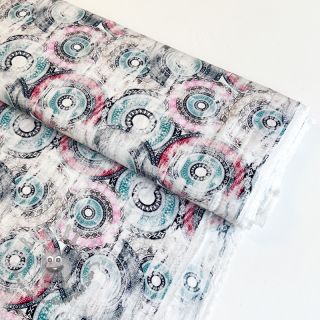 Viscosa RAYON POPLIN Patchwork pattern design B digital print