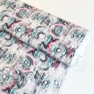Viscosa RAYON POPLIN Patchwork pattern design B digital print