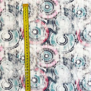 Viscosa RAYON POPLIN Patchwork pattern design B digital print
