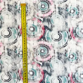 Viscosa RAYON POPLIN Patchwork pattern design B digital print