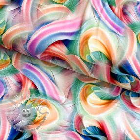 Jersey VISCOSE LYCRA HEAVY Abstract circles design A digital print