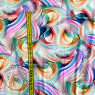 Jersey VISCOSE LYCRA HEAVY Abstract circles design A digital print