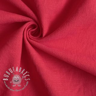 Tessuto di cotone con lino marlboro red