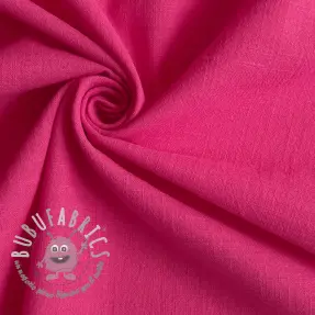 Tessuto di cotone con lino fuchsia