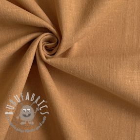 Tessuto di cotone con lino cognac