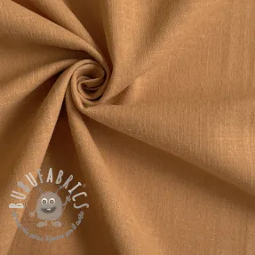 Tessuto di cotone con lino cognac