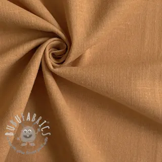 Tessuto di cotone con lino cognac