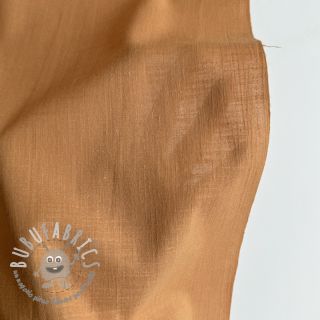 Tessuto di cotone con lino cognac
