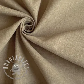 Tessuto di cotone con lino taupe