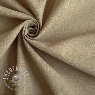 Tessuto di cotone con lino taupe
