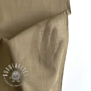 Tessuto di cotone con lino taupe